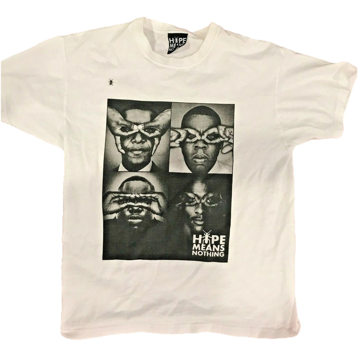 Hype Means Nothing Aviator Jordan Biggie Obama Jay Z Tee-Rare-Size 