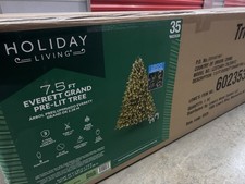 Holiday Living 7.5 Ft Everett Grand Pre-lit Christmas Tree Color Changing NEW