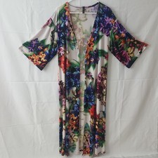 Woman Open Front Kimono Cardigan Beach Cover Ups Swimwear size S Fashion Queen..