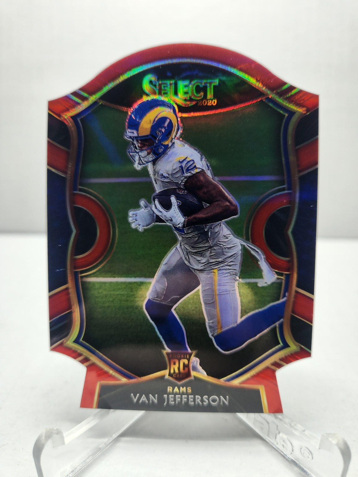 2020 Panini Select #71 Van Jefferson Red Prizm Die Cut Concourse