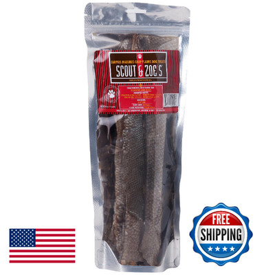 Scout & Zoe s Carp Planks Dog Treats - USA Single Ingredient Fish Skin 4oz