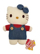 Vintage 2000 Eikoh Sanrio Japan Hello Kitty Denim Dress 7 1/2 Plush NWT RARE