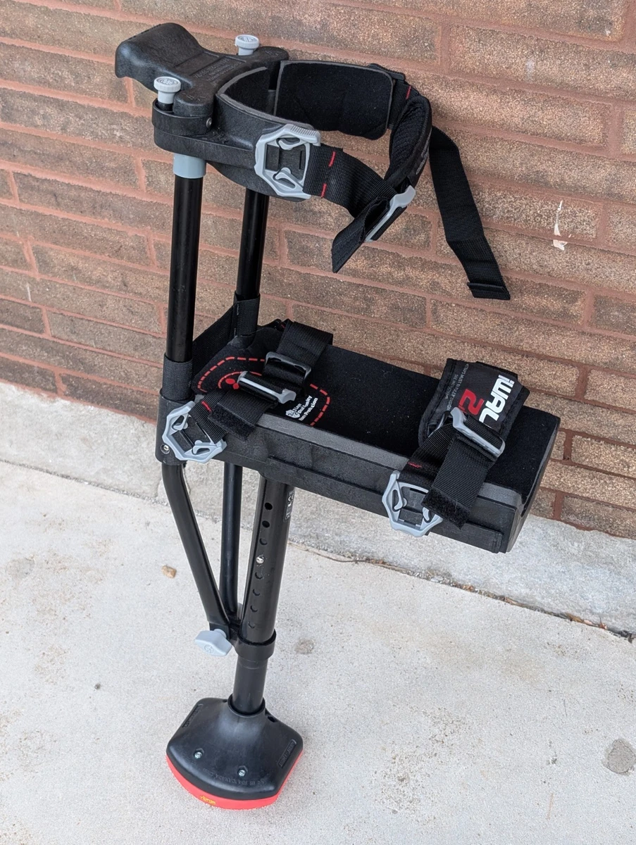 その他 iWALK2.0 iWALK 2.0 Hands Free Knee Crutch Red Black Left/Right Leg