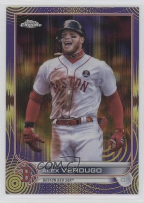 2022 Topps Chrome Sonic Purple & Yellow Pulse Refractor 99/299 Alex Verdugo 16rl