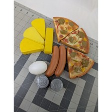 Pretend Play Food Pizza Cheese Butter Egg Hotdogs