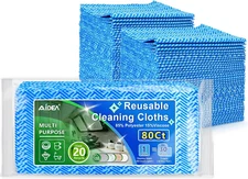 AIDEA Cleaning Wipes, Multi-Purpose Towel Reusable Cleaning Cloths 40Ct(1 Pack),