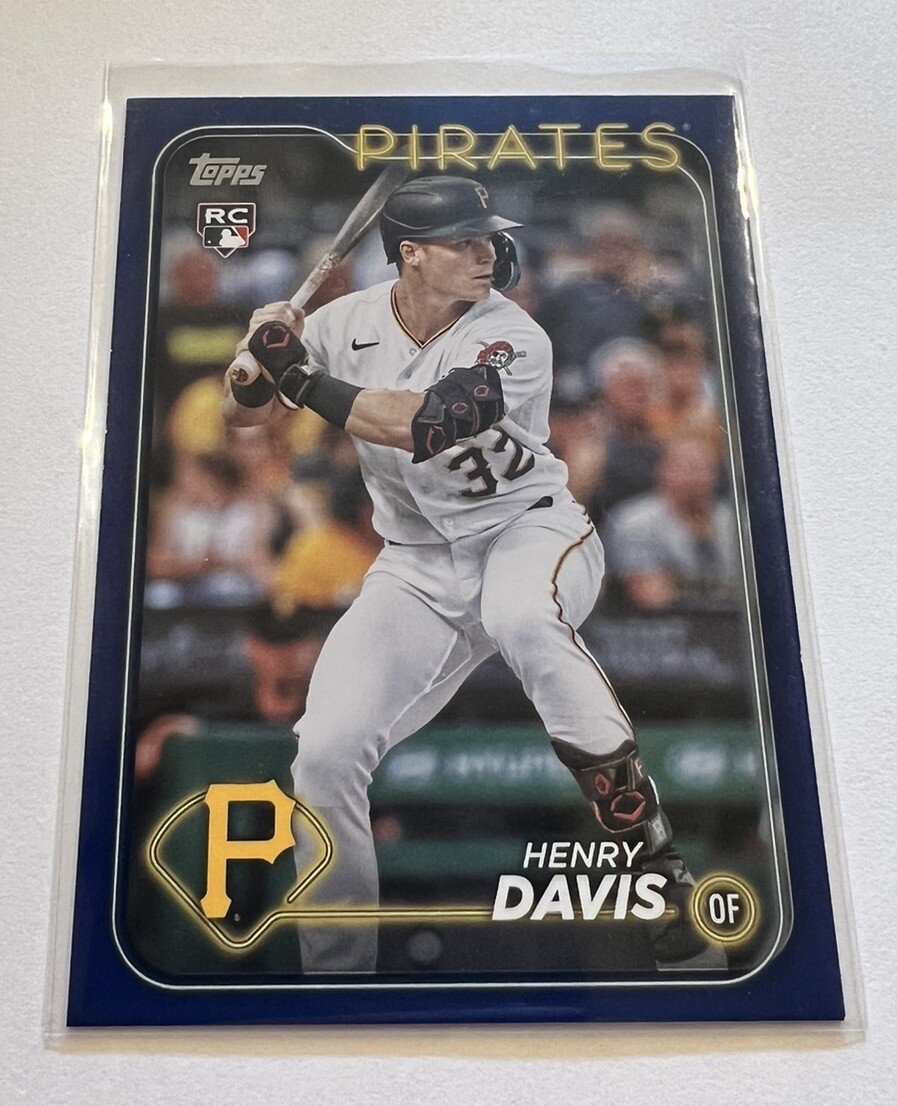 2024 Topps Series 1 Henry Davis #295 Rookie RC Royal Blue Border Parallel