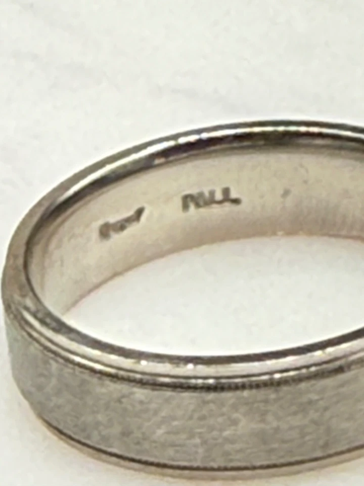 NUEVA alianza de boda de paladio para hombre 6 mm talla 10 Foto 2 de 4