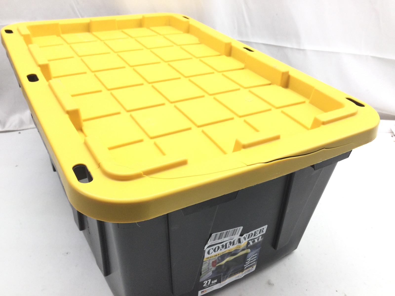 centrex plastics tough box storage tote with snap on lid