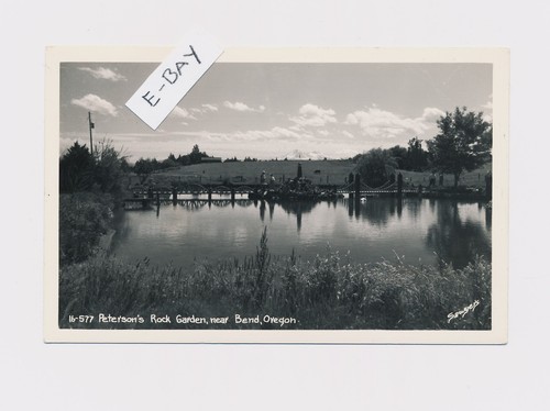 Oregon Ore, RPPC real photo, Peterson's Rock Garden near Bend, tiny people
