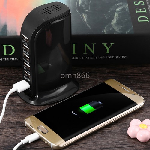 30W Multi 6 Port USB Charger 6A Rapid Charging Station Desktop Hub Connectors - Zdjęcie 13 z 27