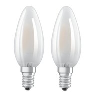 2-Er Pack Osram LED Lampe E14 Kerze 4W Filament Matt Neutralweiss 4000K Wie 40W