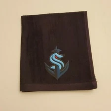 Seattle Kraken Golf Sport Towel 16x18 Black 
