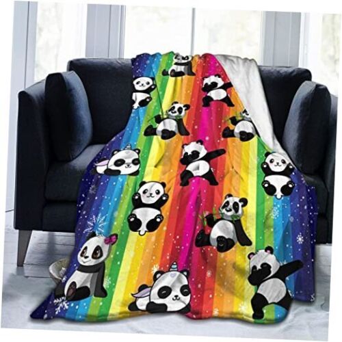 Cute Blanket Soft Lightweight Flannel Fleece Cartoon Throw 60"x50" Panda