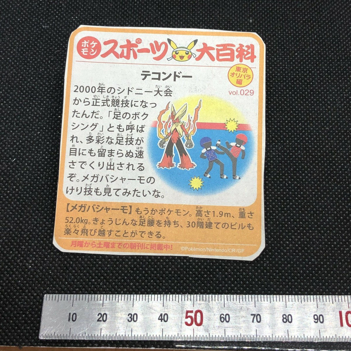 Blaziken Pokemon Sports Encyclopedia Newspaper clipping Japanese