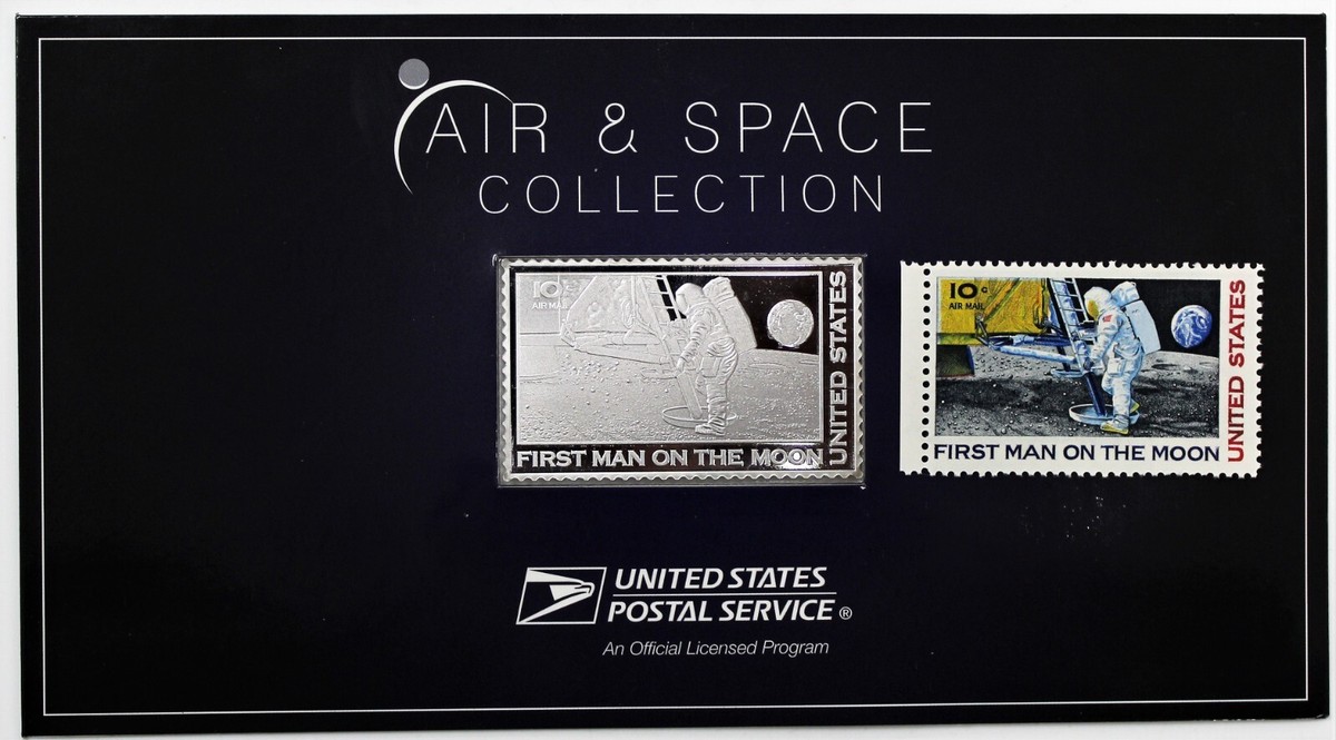 2019 USPS Air & Space Collection First Man on the Moon 1oz .999