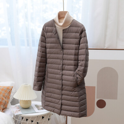 Winter Woman 90% Duck Down Puffer Jacket Slim Coat Ultra-Light Quilted Parka