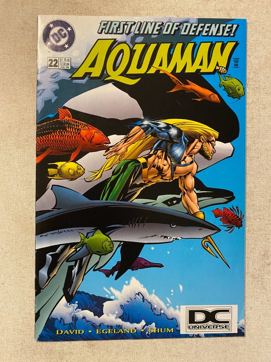 AQUAMAN #22 NM 9.4 DC UNIVERSE LOGO VARIANT COVER 1996 | eBay