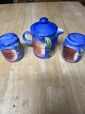 Hand Painted Salt and Pepper Shaker with Cream Pitcher made in China Great Gift