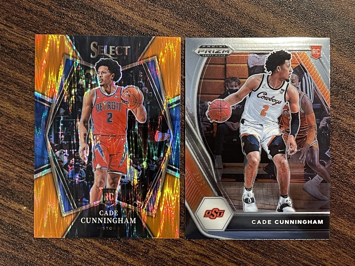 2021-22 Select Cade Cunningham Orange Flash Prizm Premier & Draft