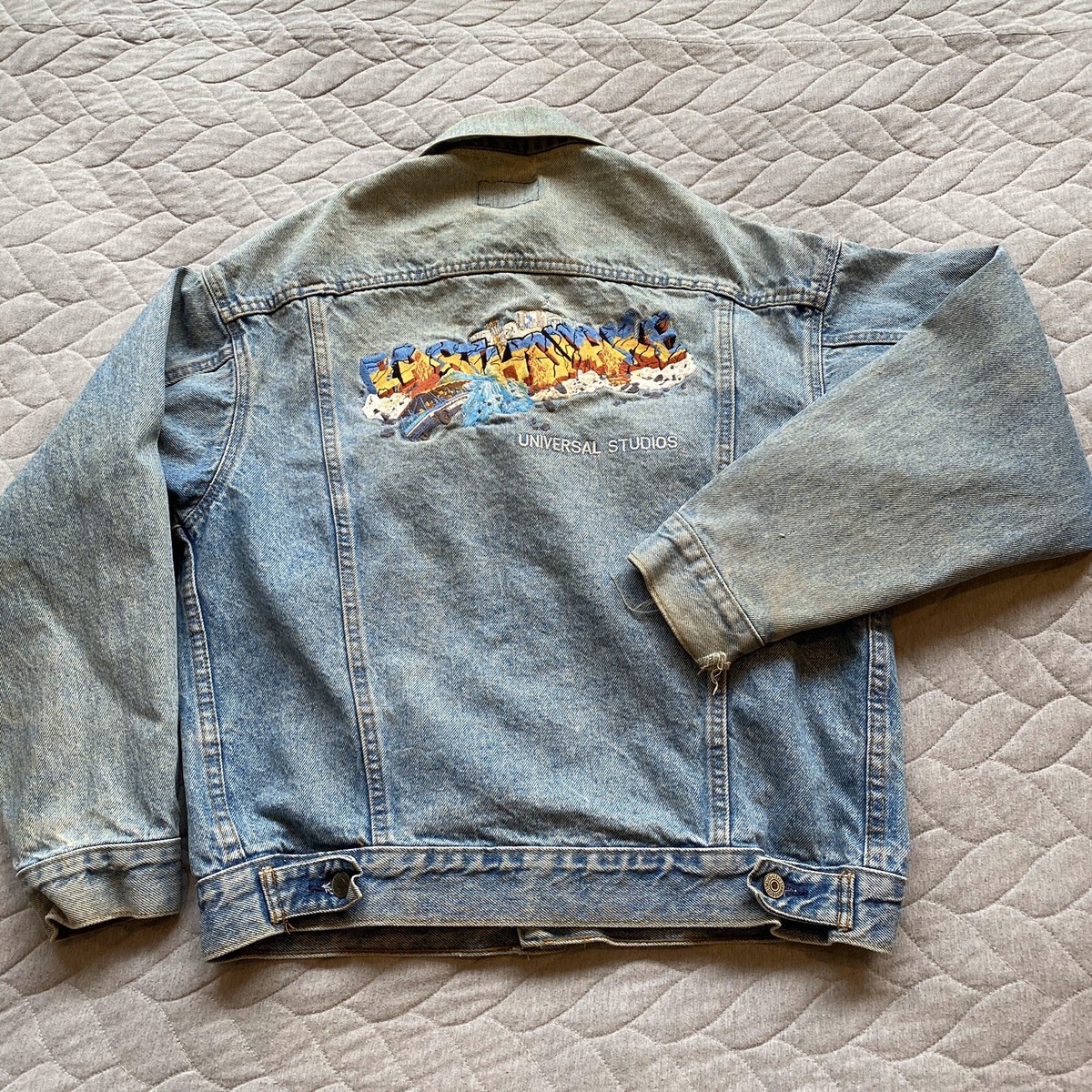 ジャケット・アウター 80s Levi's 75073 Denim Trucker Jacket Vtg 80s Levis Universal Studios Earthquake Denim Trucker Jacket