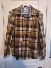 Tommy Bahama  Mens Medium Button Down Shirt Long Sleeve Red Gray Plaid