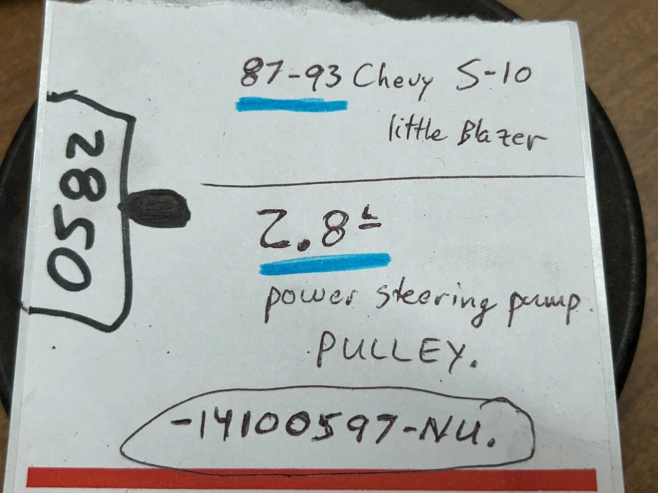 Chevrolet GMC Pontiac 1987-93 2,8 3,1 - polea bomba dirección asistida - 14100597NU Foto 2 de 4