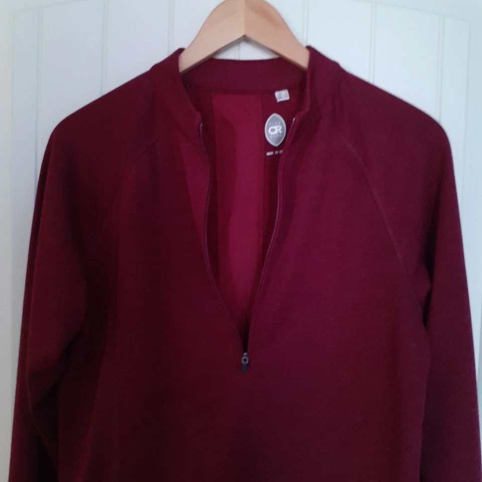 Club Ride Men's Rialto Knit Cycling Jersey 1/2 Zip Maroon Red Size S - Image 4 of 4