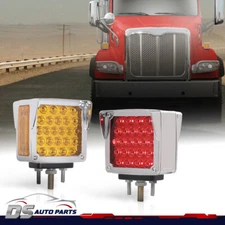 Pedestal Fender Light 52 Led Three Stud Mount 2 Face Red/amber With Visor LH  RH