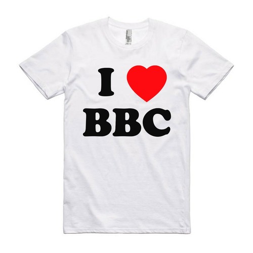 I Love BBC Funny Black T Shirt - Big C 