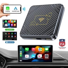 2025 USB Wireless Carplay Adapter &Android Auto for Apple Car Dongle Connect Box