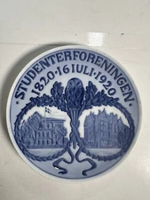 Wall Plate Royal Copenhagen Student Association 16 July 1820 - 1920