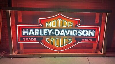 8' Large Harley Davidson HD Motorcycle Real Neon Sign | eBay 8' Large Harley Davidson HD Motorcycle Real Neon Sign | eBay