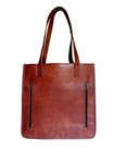 Madosh Women's Genuine Leather Shoulder Tote Bag Laptop Handbag Brown Daily Use