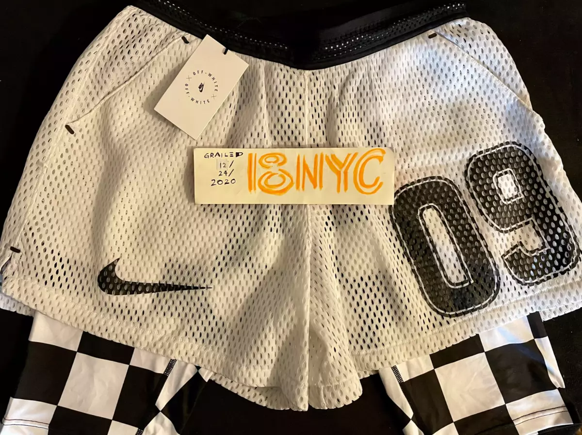 NWT NIKE OFF WHITE Mercurial NRG Soccer Shorts w Tights NRG Gyakusou FOG sz L