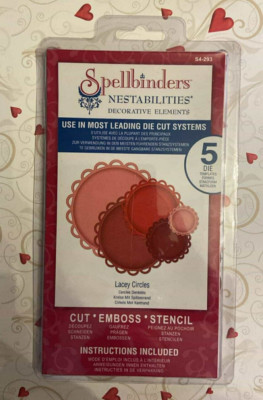 Classic Spellbinders Nestabilities Lacey Circles 5 Stanzenset UK Verkäufer 2897