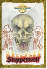 Tarjeta de boceto póster de rock Woodstock Generation Steppenwolf de Esteban Manríquez