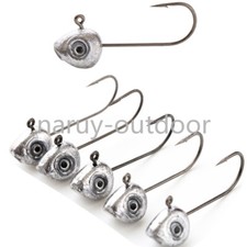 25/50 Pack Unpainted Lead Jig Heads Worm Fishing Hooks Crappie Trout 1/64 1/32oz