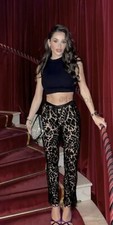 Zara sequin pants limited edition size M High Waisted Sparkly See Thru 9083/102