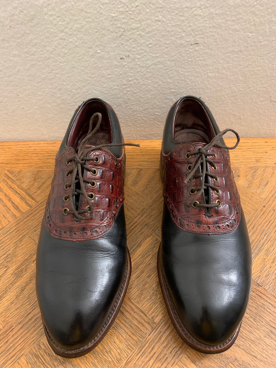 未使用　Handcrafted in USA FootJoy Classics FOOTJOY SPIKELESS PREMIERE CLASSICS LEATHER GOLF SHOES MADE USA