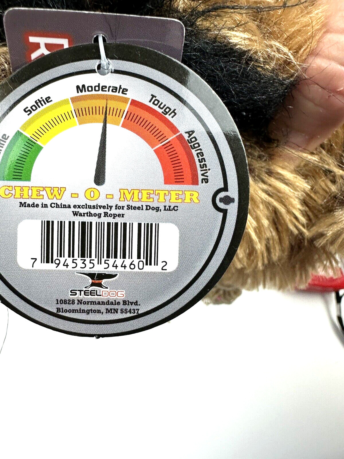 SteelDog Ruffian Warthog Roper Dog Toy Premium Tough Plush Squeak Rope