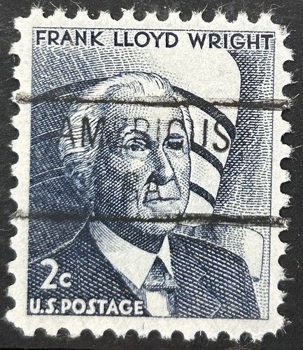 AMERICUS, GEORGIA Precancel TYPE 841 Two Cent Frank Lloyd Wright Stamp
