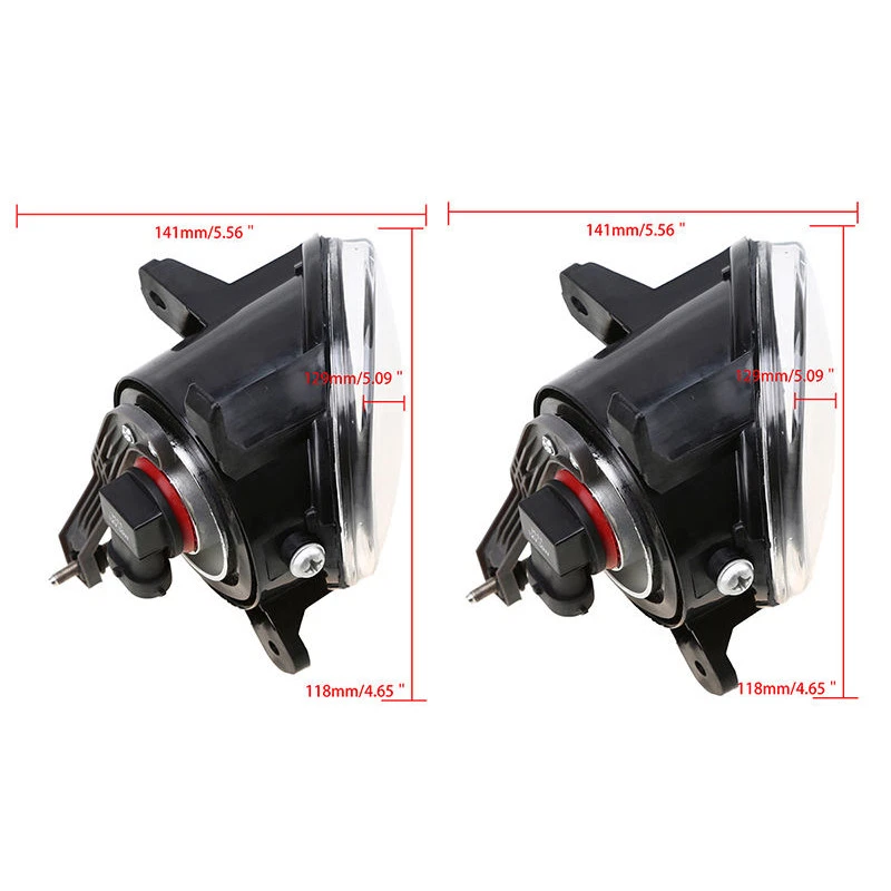 Set of 2 Clear Lens Fog Light Fit For 2009-2012 Audi A4 Quattro LH & RH w/ Bulbs - Изображение 3 из 4