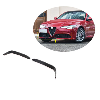 Carbon Fiber Front Spoiler Wind Knife Trim 2pcs For 2015-2020 Alfa Romeo Giulia 