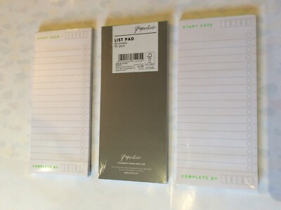 X 3 Revision / List Pads - Paperchase 180mm x 80mm