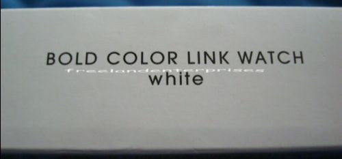 Watch Bold Color Link Watch ~ White ~ NEW with Box - Bild 6 von 6