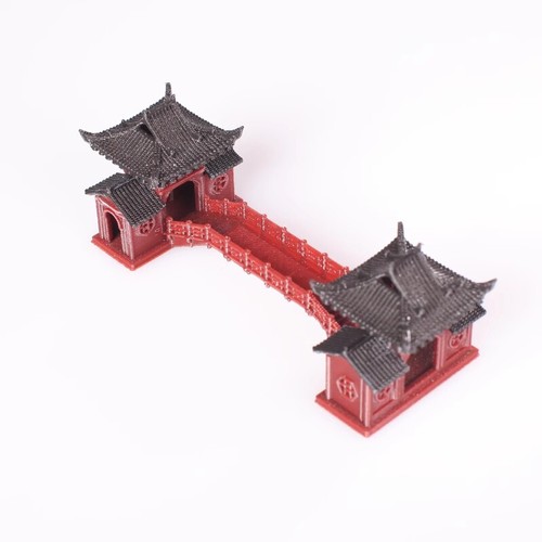 Chinese Ancient Building Gallery Bridge Corridor Model Aquarium Bonsai Toys - Picture 7 of 31