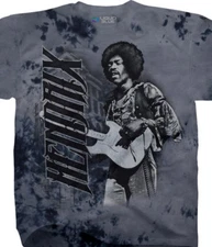 JIMI HENDRIX-CROSSTOWN TRAFFIC-Strat-TIE DYE T-SHIRT Sz XL RARE-Vintage