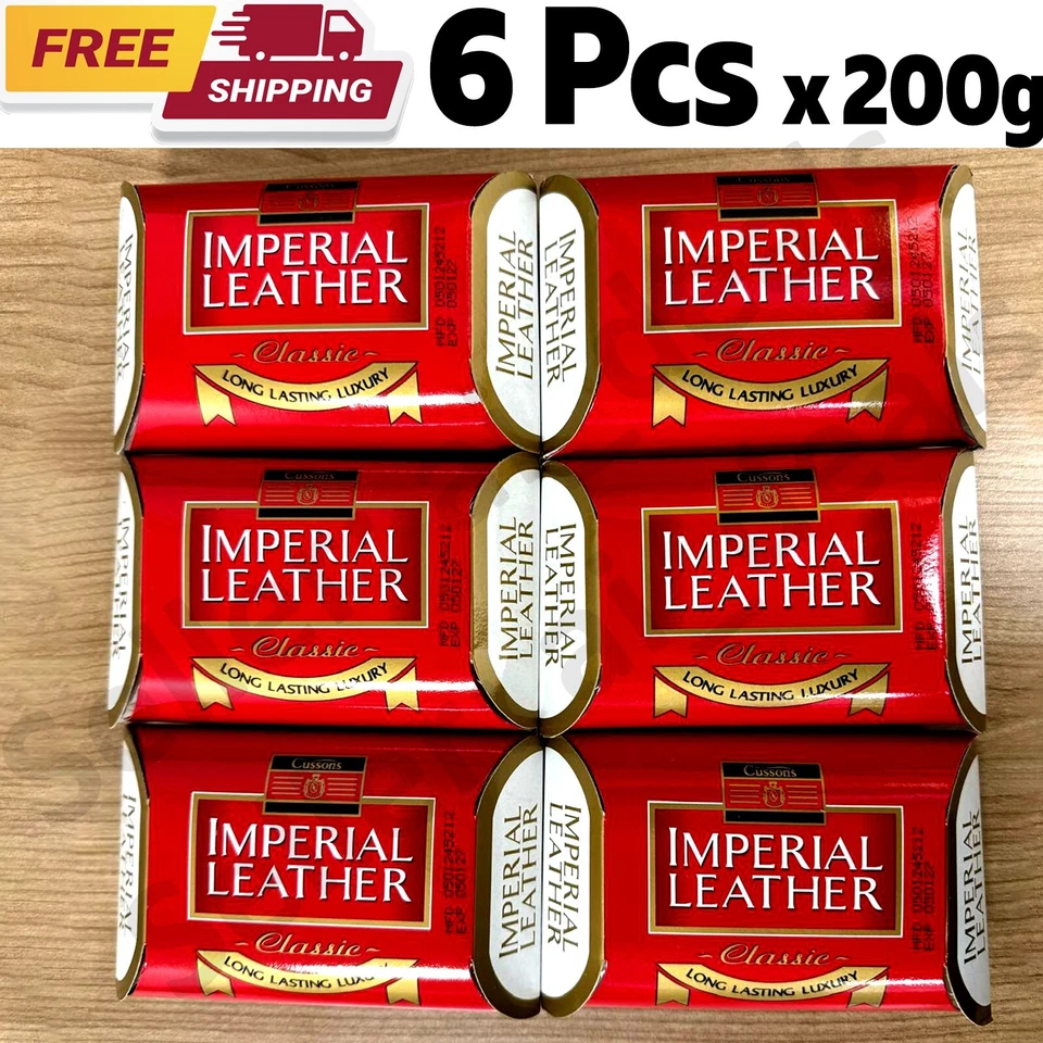 6 Bars x 200g Cussons Imperial Leather Original (Classic) Bar Soap Rich & Creamy