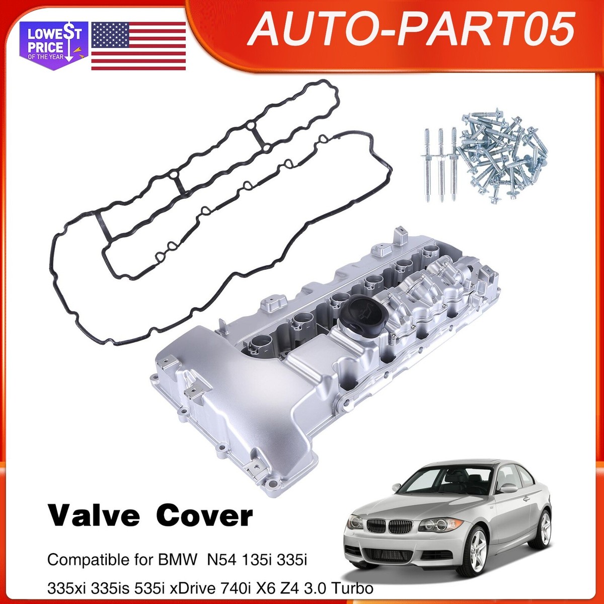 エンジンバルブカバーボルトシールガスケット M54/M52、、E46 E39 E38 X5 E53 Z3 E36 325Ci エンジンタイミングベルト Compatible With For 325xi 2006 For 328i 2007-2013 For